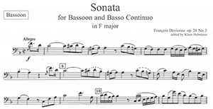 Francois Devienne: Sonata for Bassoon and Continuo in F Major Op. 24 No. 3