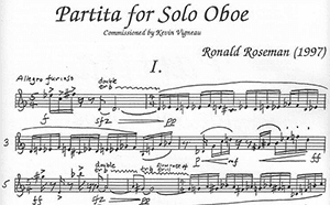 Ronald Roseman: Partita for Solo Oboe