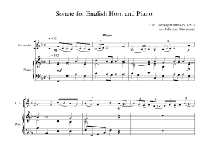 Carl Matthes: Sonata for English Horn and Piano