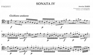 Antoine Dard: Six Sonatas for Bassoon and Piano, Op. 2 Vol 2