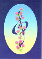 Blossoms & Treble Clefs Note Card