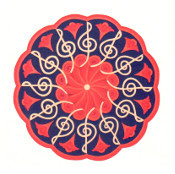 Treble Clef And Flowers Note Card