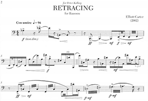 Elliott Carter: Retracing for Solo Bassoon