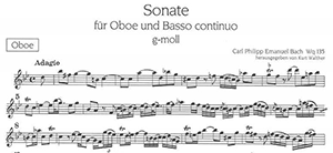 C.P.E. Bach: Oboe Sonata in G Minor, Wq 135