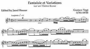 Gustave Vogt: Fantaisie et Variations sur un Theme Russe
