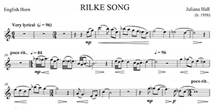 Juliana Hall: Rilke Song for English Horn and Piano