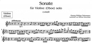Georg Philipp Telemann: Sonata in C minor for Oboe and Basso Continuo