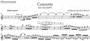W.A. Mozart: Concerto in C for Oboe, K. 314