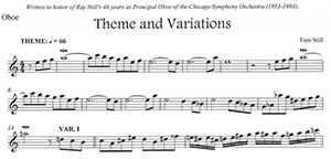 Tom Still: Theme and Variations for Oboe and Piano