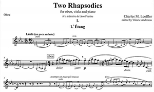 Charles Loeffler: Two Rhapsodies for Oboe, Viola and Piano