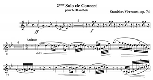 Stanislas Verroust: Second Solo de Concert op. 74 for Oboe and Piano