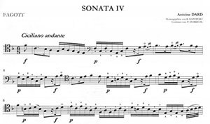 Antoine Dard: Six Sonatas for Bassoon and Piano, Op. 2 Vol 2