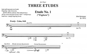 John Steinmetz: Three Etudes for Solo Bassoon