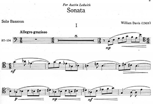 William Davis: Sonata for Bassoon and Piano
