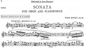 York Bowen: Oboe Sonata, Op. 85