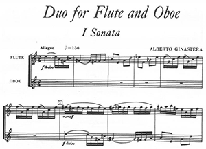 Alberto Ginastera: Duo for Flute and Oboe