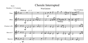 Gary Friedman: Chorale Interrupted