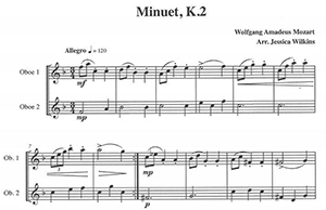 Jessica Wilkins: Six Easy Oboe Duets