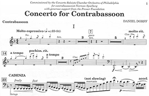 Daniel Dorff: Concerto for Contra Bassoon