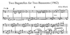Allan Blank: Two Bagatelles for Two Bassoons