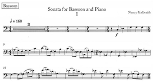 Nancy Galbraith: Sonata for Bassoon and Piano