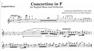 Gaetano Donizetti: Concertino in F for English Horn