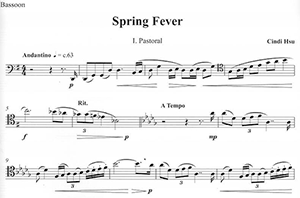 Cindi Hsu: Spring Fever for Bassoon and Piano