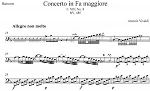 Antonio Vivaldi: Concerto in F Major, RV485 (Op. 45 #5, F.VIII #8, P. )318