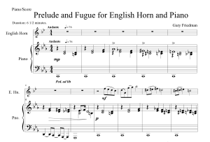 Gary Friedman: Prelude and Fugue