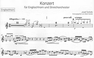 Josef Schelb: Concerto for English Horn