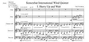 Gary Friedman: Somewhat International Wind Quintet