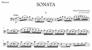 Johann Friedrich Fasch: Sonata in C Major for Bassoon and Piano