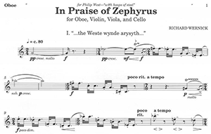 Richard Wernick: In Praise of Zephyrus