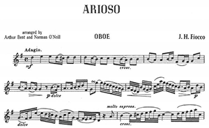 Joseph Hector Fiocco: Arioso for Oboe and Piano