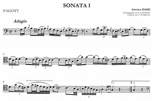 Antoine Dard: Six Sonatas for Bassoon and Piano, Op. 2 Vol 1
