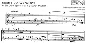 W.A. Mozart: Sonata in F Major K.374D