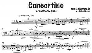 Cécile Chaminade: Concertino Op 107 for Bassoon and Piano