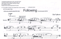 Dai Fujikura: Following for solo bassoon
