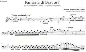 Giuseppe Tamplini: Fantasia di Bravura su motives dell'Opera La Figlia del Reggimento by Gaetano Donizettti