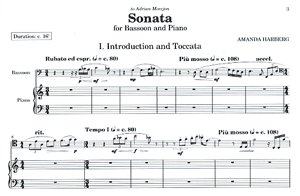 Amanda Harberg: Sonata for Bassoon and Piano