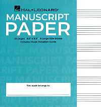 Manuscript Paper, 32 Sheets, 6 Stave Spiral Bound