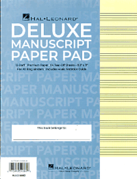 Manuscript Paper, 64 Sheets, 12 Stave Paper Pad