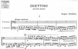 Eugène Bozza: Duettino for 2 Bassoons
