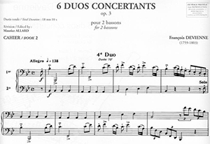 François Devienne (Rev. Allard): Six Duos Concertants for 2 Bassoons, Book 2: #4-6