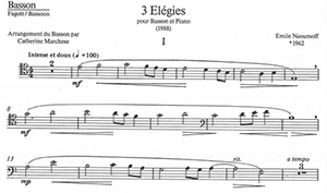 Emile Naoumoff: 3 Elegies for Bassoon