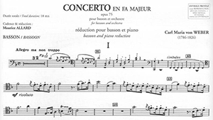 Carl Maria von Weber: Concerto for Bassoon in F major Op 75