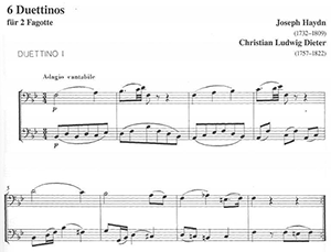 Joseph Haydn: Six Duets for 2 Bassoons