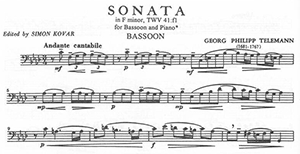 Georg Philipp Telemann: Sonata in F minor for bassoon