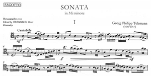 Georg Philipp Telemann: Sonata in E minor for bassoon