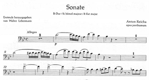 Anton Reicha: Sonata for Bassoon and Piano in B flat major